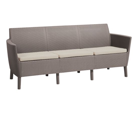 Keter Dārza dīvāns trīsvietīgs Salemo 3 Seater Sofa bēšs