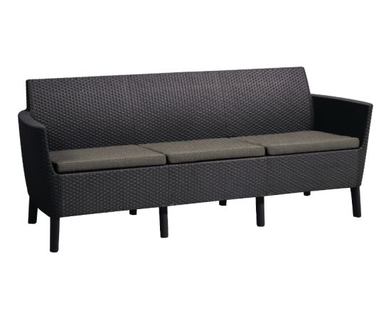 Keter Dārza dīvāns trīsvietīgs Salemo 3 Seater Sofa brūns