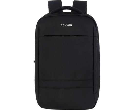 CANYON BPL-5, Laptop backpack for 15.6 inch, Product spec/size(mm): 440MM x300MM x 170MM, Black, EXTERIOR materials:100% Polyester, Inner materials:100% Polyester, max weight (KGS): 12kgs