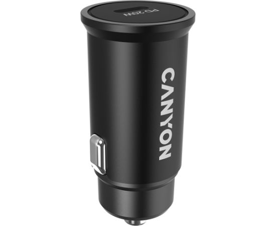 Canyon C-20, PD 20W Pocket size car charger, input: DC12V-24V, output: PD20W, support iPhone12 PD fast charging, Compliant with CE RoHs , Size: 50.6*23.4*23.4, 18g, Black