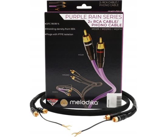 Melodika MDPHD50 Purple Rain Black Edition vads 2xRCA PHONO  5m