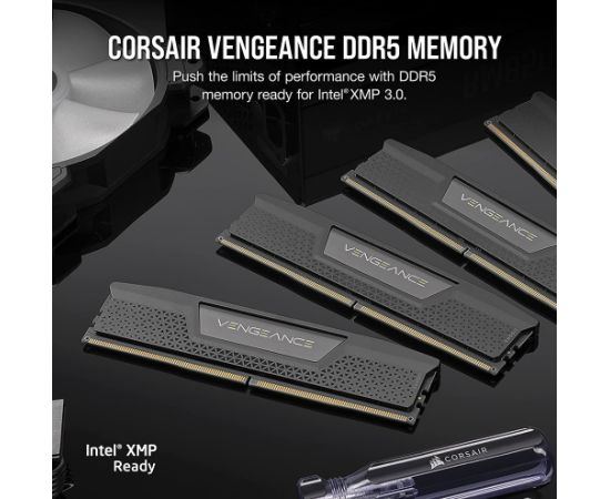 Corsair 32 GB DDR5-6400 Kit, memory (black, CMK32GX5M2B6400C36, Vengeance)
