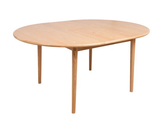 Dining table TROYES D120+40xH75cm, oak