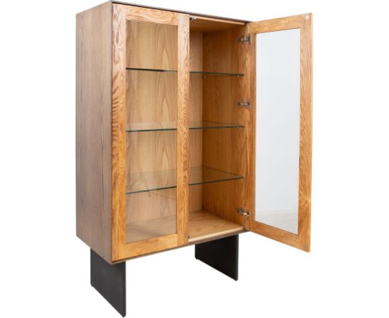 Vitrinas skapis VALENCIA 90x45xH160cm, ozols