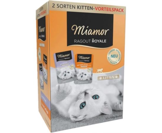(Ir Veikalā) MIAMOR Ragout Royale Kitten mix w galaretce 12x100g