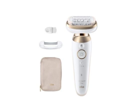 Braun Silk-épil 9 Flex epilators baltā un zelta krāsā