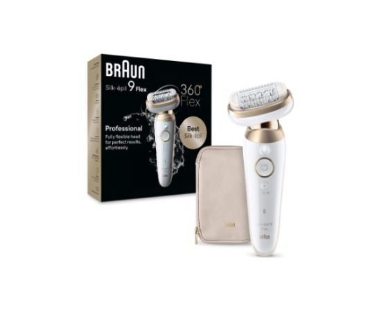 Braun Silk-épil 9 Flex epilators baltā un zelta krāsā