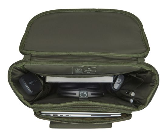 HP Modular 15.6 Backpack, 3-in-One (RFID Pouch, Backpack, Sleeve), Water Resistant with Rain Cover, Cable Pass-through, 27 Liter Capacity - Dark Olive Green / 9J496AA