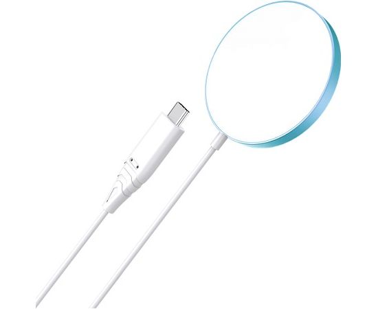 Magnetic Wireless Charger CHOETECH, 15W, iPhone 14, blue
