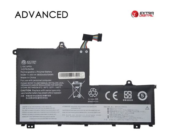 Extradigital Notebook Battery LENOVO L19C3PF9, 4650mAh, Extra Digital Advanced