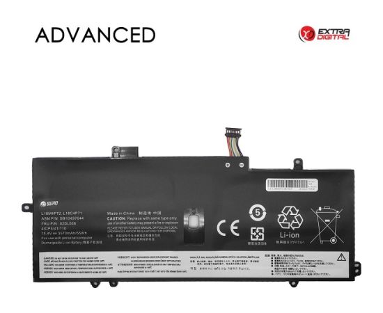 Extradigital Аккумулятор для ноутбука LENOVO L18M4P72, 3570mAh, Extra Digital Advanced