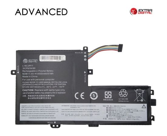 Extradigital Аккумулятор для ноутбука LENOVO L18C3PF7, 4500mAh, Extra Digital Advanced
