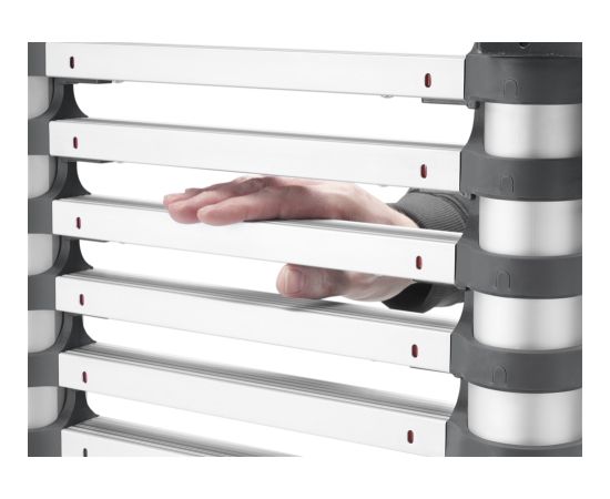 Hailo Kāpnes teleskopiskās T80 FlexLine / alumīnija / 9 pakāpieni