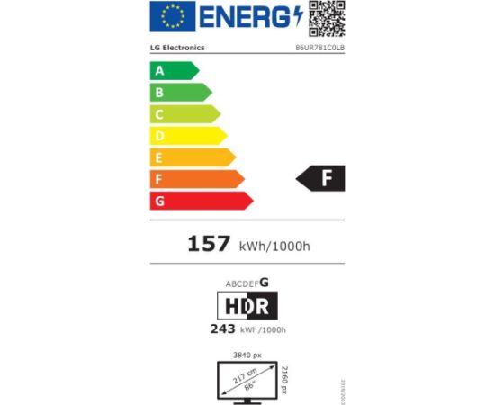 DISPLAY LCD 86"/86UR781C0LB LG