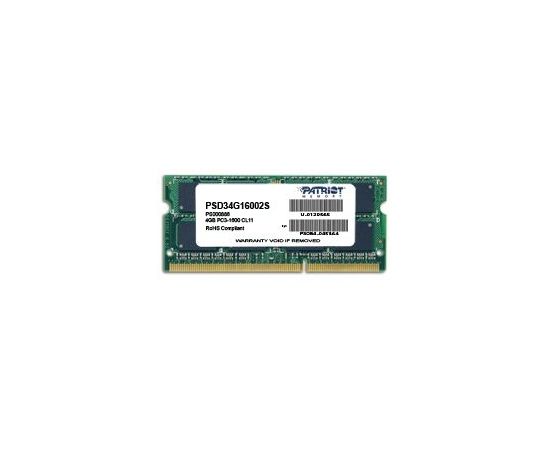 Patriot 4GB 1600MHz DDR3 Non-ECC CL11 SODIMM