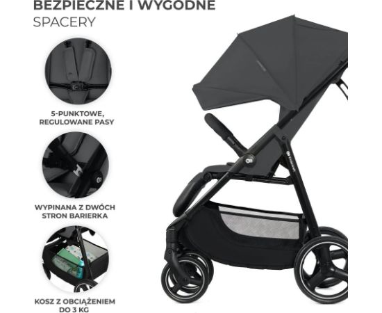 Спортивная коляска Kinderkraft TRIG 3 GRANITE GREY