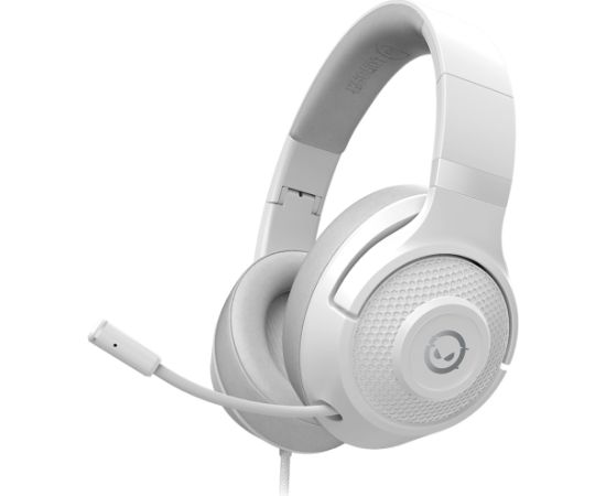 LORGAR Noah 101, Gaming headset with microphone, 3.5mm jack connection, cable length 2m, foldable design, PU leather ear pads, size: 185*195*80mm, 0.245kg, white