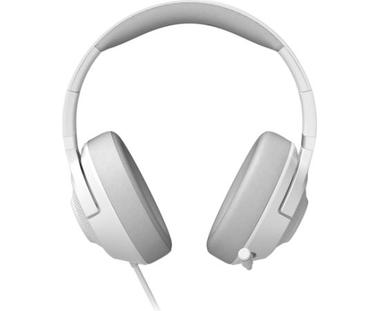LORGAR Noah 101, Gaming headset with microphone, 3.5mm jack connection, cable length 2m, foldable design, PU leather ear pads, size: 185*195*80mm, 0.245kg, white