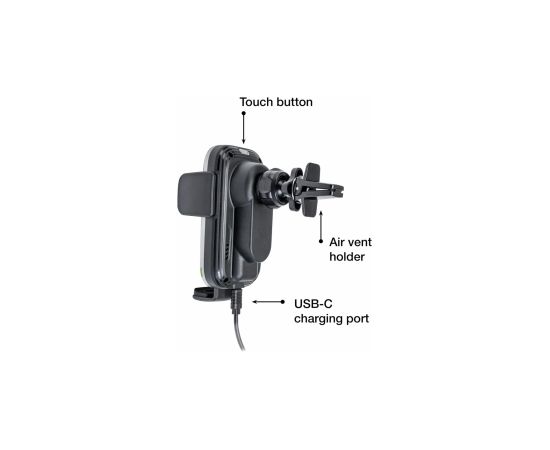 Lādētājs Verbatim FWC-03 Qi Fast Wireless Car Charger