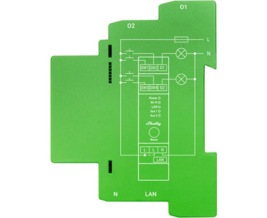 DIN Rail Smart Switch Shelly Pro Dimmer , 2 channels