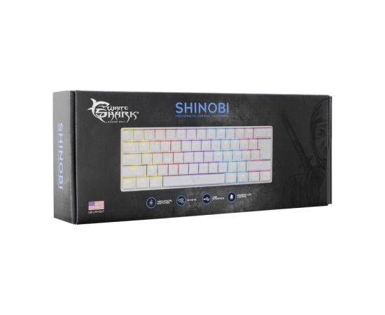White Shark Shinobi GK-2022 Blue switch, White US
