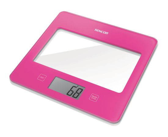 Kitchen scale with large LCD screen, Sencor SKS5038RS, pink