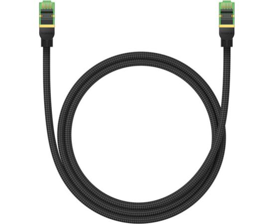 Braided network cable cat.8 Baseus Ethernet RJ45, 40Gbps, 1m (black)