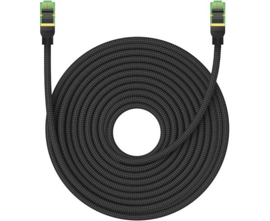 Braided network cable cat.8 Baseus Ethernet RJ45, 40Gbps, 20m (black) Сетевые кабели