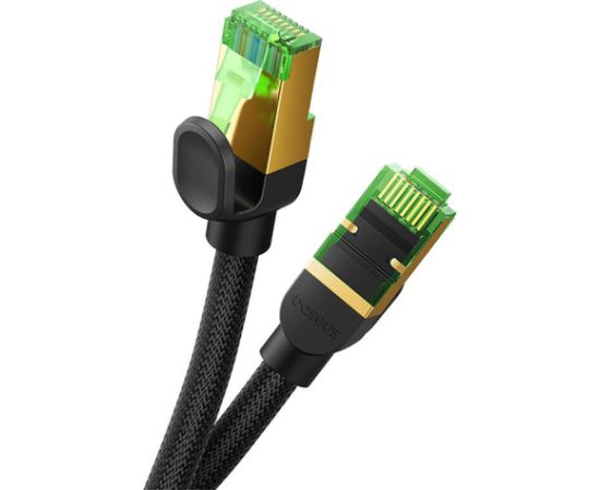 Braided network cable cat.8 Baseus Ethernet RJ45, 40Gbps, 20m (black) Сетевые кабели