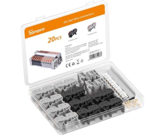DIN Rail wire connector Sonoff set (20 pcs)