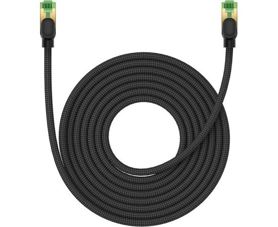 Braided network cable cat.8 Baseus Ethernet RJ45, 40Gbps, 8m (black)