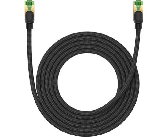 Braided network cable cat.8 Baseus Ethernet RJ45, 40Gbps, 3m (black)