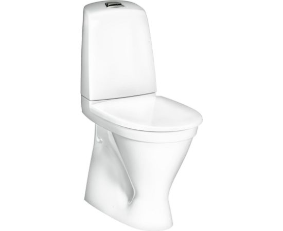 Gustavsberg pods ar vāku Nautic Hygienic Flush, 345x650 mm, vertikāls izvads, 2/4 l, balts Напольные унитазы