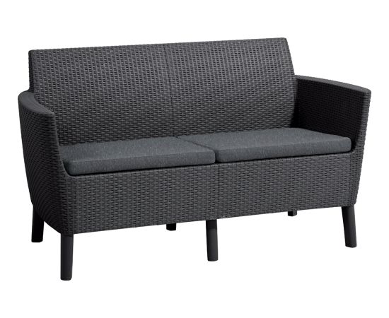 Keter Dārza dīvāns divvietīgs Salemo 2 Seater Sofa pelēks
