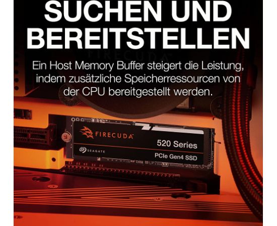 Seagate FireCuda 520 2TB, SSD (PCIe 4.0 x4, NVMe 1.4, M.2 2280)