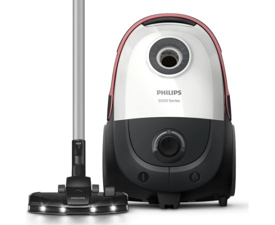 PHILIPS XD6122/12 6000 series putekļsūcējs ar maisu 900W balts