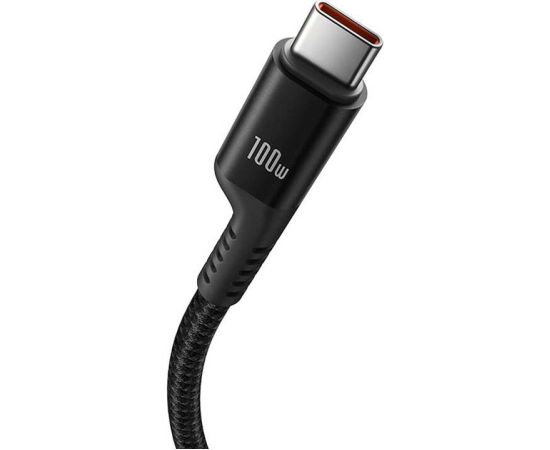 Fast Charging Cable USB-C to USB-C Baseus Fish-Eye 100W, 1m (black)