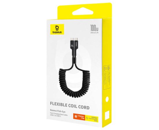 Fast Charging Cable USB-C to USB-C Baseus Fish-Eye 100W, 1m (black)
