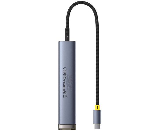 Hub 7w1 Baseus UltraJoy USB-C to HDMI +2xUSB3.0+PD+SD/TF+3.5mm (gray)