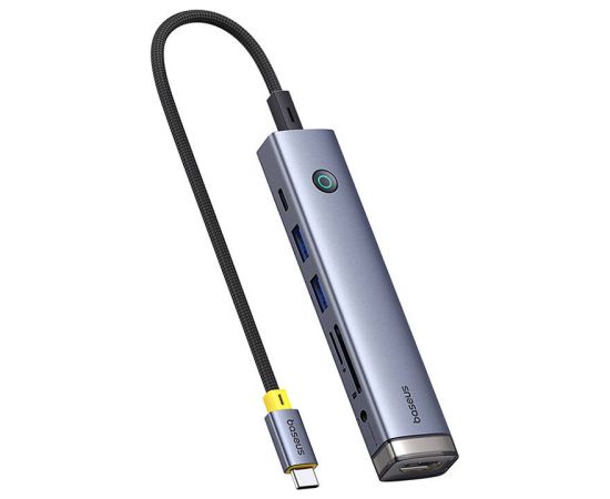 Hub 7w1 Baseus UltraJoy USB-C to HDMI +2xUSB3.0+PD+SD/TF+3.5mm (gray)