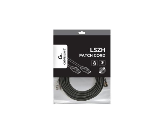 Kabelis Gembird S/ FTP Cat. 8 LSZH Patch Cord Black 15 m