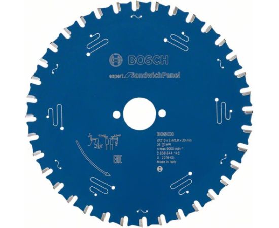Griešanas disks Bosch Expert for Sandwich Panel; 210x2,4x30,0 mm; Z36; 10°