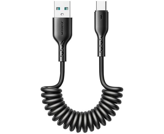 Fast Charging cable for car Joyroom USB-A to Type-C Easy-Travel Series 3A 1.5m, coiled (black)