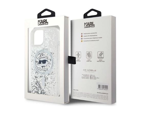 Karl Lagerfeld KLHMP15SLGCHSGH Aizmugurējais Apvalks Priekš Apple iPhone 15 / 14 / 13