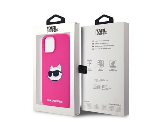 Karl Lagerfeld KLHMP15SSCHPPLF Aizmugurējais Apvalks Priekš Apple iPhone 15 / 14 / 13