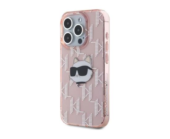 Karl Lagerfeld KLHCP15LHKLPCHP Aizmugurējais Apvalks Priekš Apple iPhone 15 Pro