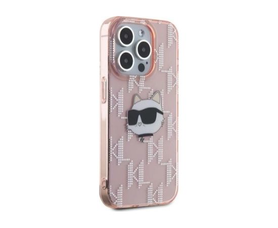 Karl Lagerfeld KLHCP15LHKLPCHP Aizmugurējais Apvalks Priekš Apple iPhone 15 Pro