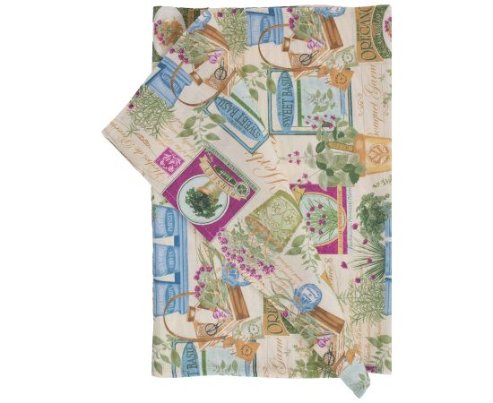 Tablecloth LONETA NEW 43x116cm, herbs