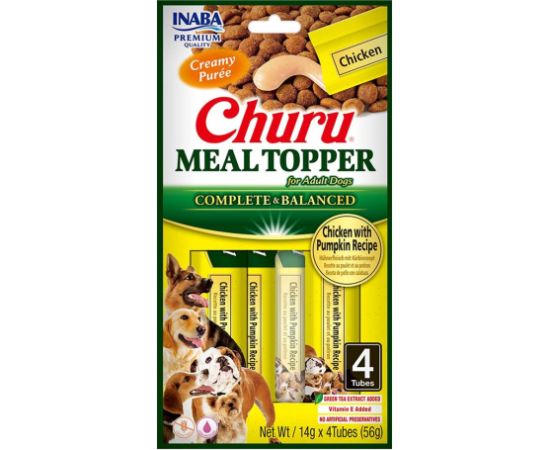 INABA Churu Meal Topper Chicken with pumpkin - dog treat - 4 x 14g