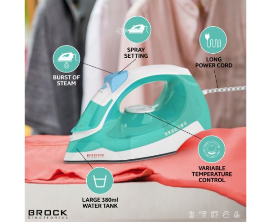 BROCK Tvaika gludeklis  2400W Gludekļi un sistēmas